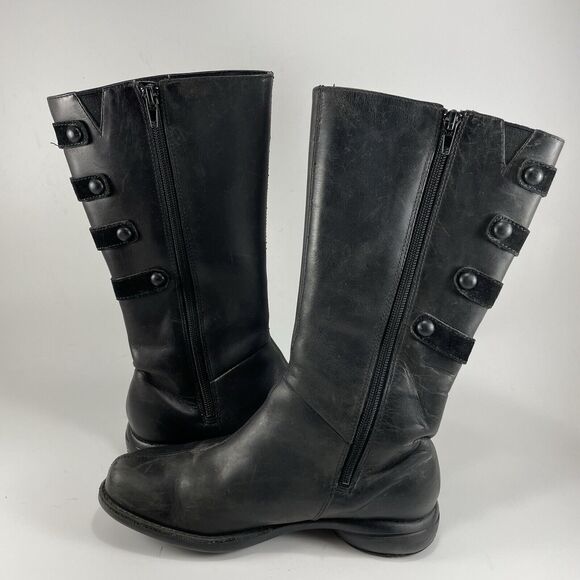Merrell Tetra Launch Waterproof Black Side Zip Polartec Leather Boots Womens 6 - Picture 5 of 11